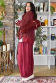 Sunday Morning Chill Sweatshirt Burgundy & Chocolate